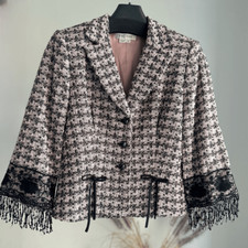 Kay Unger Blazer Jacket Textured Bows 10