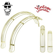 Vintage Lowrider 26" Flared Twisted Adjustable DuckTail Gold Bicycle Fender Set.