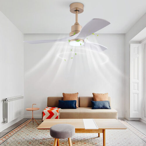 Indoor Ceiling Fan Light Bedroom Living Room Pendant Lamp & Remote Control - Picture 4 of 23