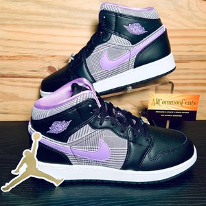 plaid jordan ones