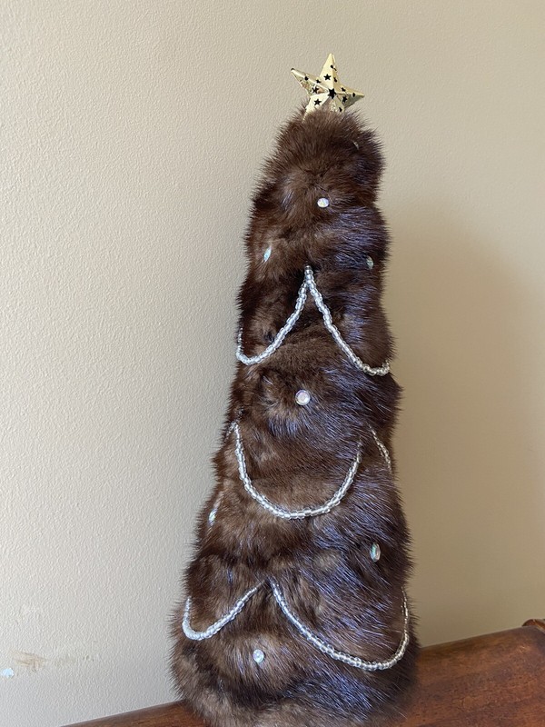 Genuine Mink Christmas Tree