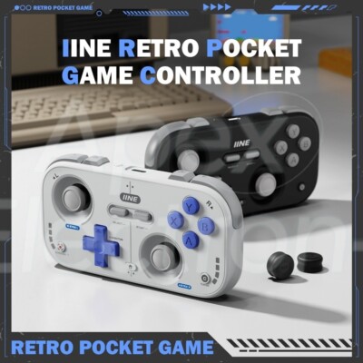 IINE Retro Controller Hall Joysticks 1000Hz, Programmable for PC/Switch/PS