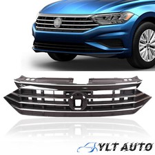 For 2019 2020 2021 Volkswagen Vw Jetta Front Bumper Upper Grille Wchrome Trim