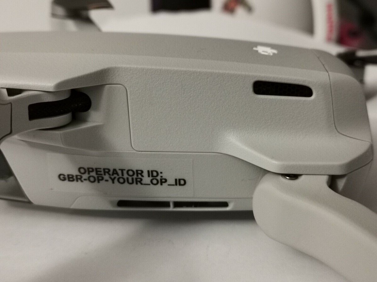 Etichette ID Operatore Drone UK CAA Per DJI Mavic, Mini 2, Mini 3, Personalizzabili
