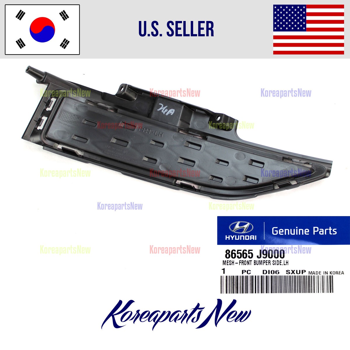Mesh Front Bumper Left DRIVER 86565J9000 ⭐GENUINE⭐ fits Hyundai 