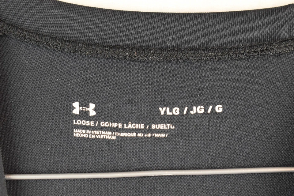 Under Armour Kids Youths Logo T Shirt Gym Running Size YLG Large Black - Image 4 of 4