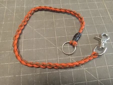 Wallet CHAIN PARACORD BROWN & RED Strong Leash Biker Wallet BY STITCH