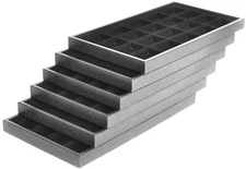 7pc Jewelry Display Trays Black Jewelry Trays Lot 7 Trays Jewelry Liner Showcase