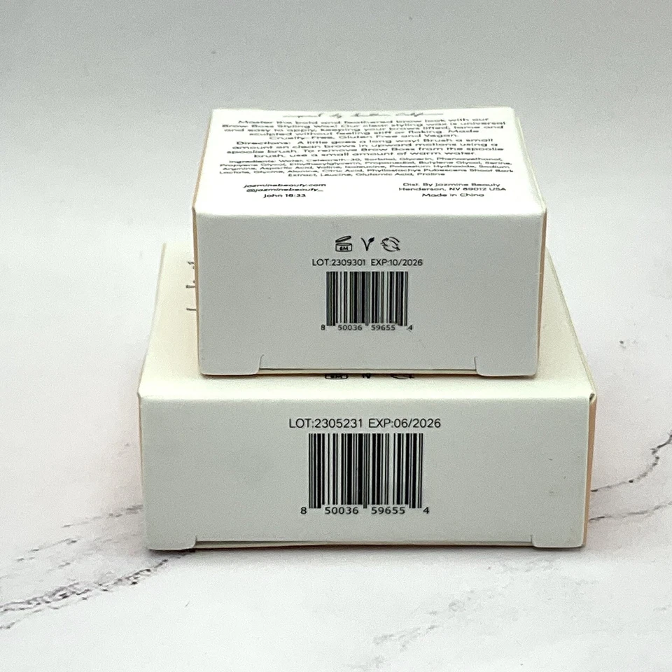 JAZMINE Beauty LOT Brow Boss CLEAR Brow Styling Wax Full + Travel Size NIB - Image 4 of 4