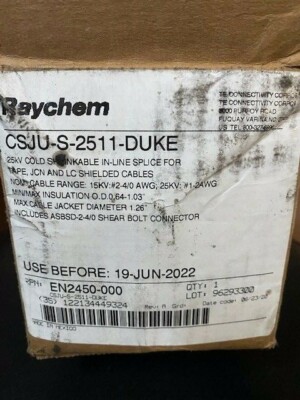 CSJU-S-2511-DUKE Raychem  In-line Joint, 2 Conductor 5 kV, 2 AWG - 2/0 AWG 