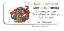 Country Primitive Santas Elves Toy Shop Elf Christmas Return Address Labels