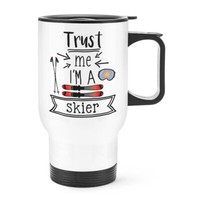 Trust Me I'm A Skier Reisetasse Tasse Mit Griff Lustig Best Favorit Schifahren