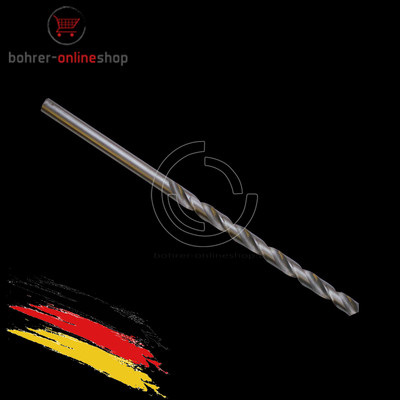 6mm extra long HSS metalworking twist drill bit 6x300mm (4051435003537)