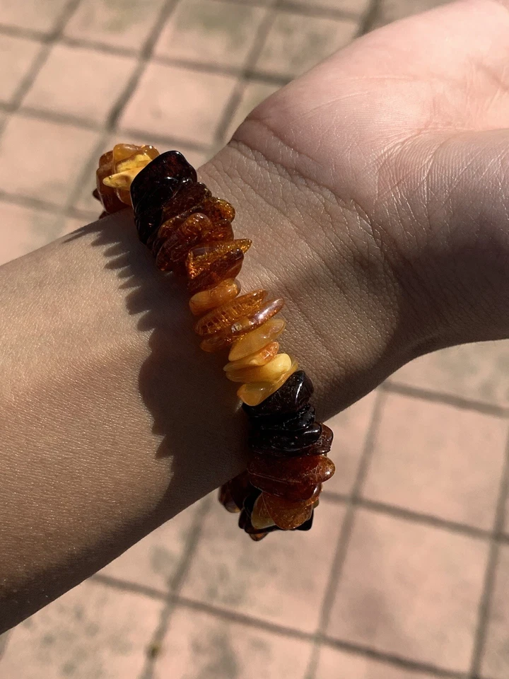 人造琥珀手链Ombré珠弹力弹性宝石首饰 — 第 3/4 张图片