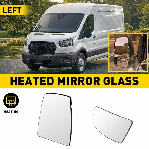 Mirror Glass Upper/Lower Driver Side Left LH for Ford Transit Van 150 250 350 HD