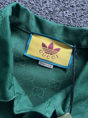 Adidas X GUCCI mens Green Shirt | eBay UK