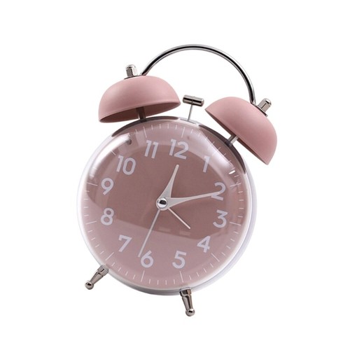 Extra Loud Twin Bells Alarm Clock With Night Light Quiet Movement Vintaged - Picture 6 of 13