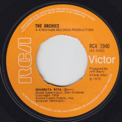 The Archies Whos Your Baby? Vinyl Single 7inch RCA Victor