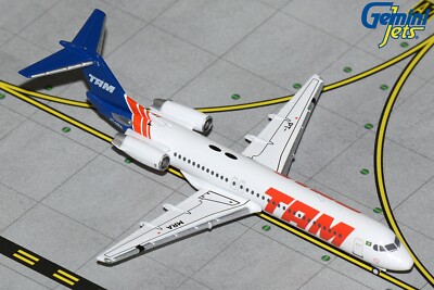 TAM Fokker 100 PT-MRA Gemini Jets GJTAM2062 Scale 1:400