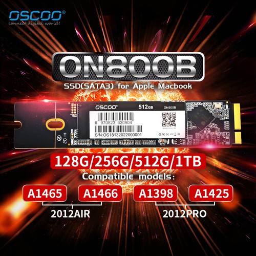 NUEVO 128 GB 256 GB 512 GB 1 TB SSD para Apple MacBook Air 11"" A1465 13"" A1466 mediados de 2012 - Imagen 4 de 15