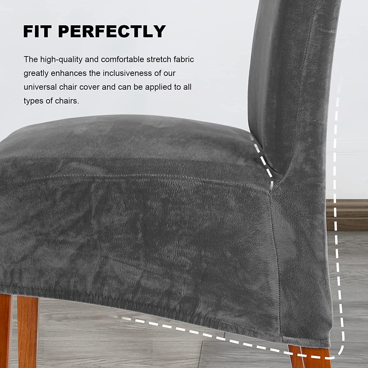 High Back Dining Chair Covers Velvet Slipcover Wedding Banquet Plush