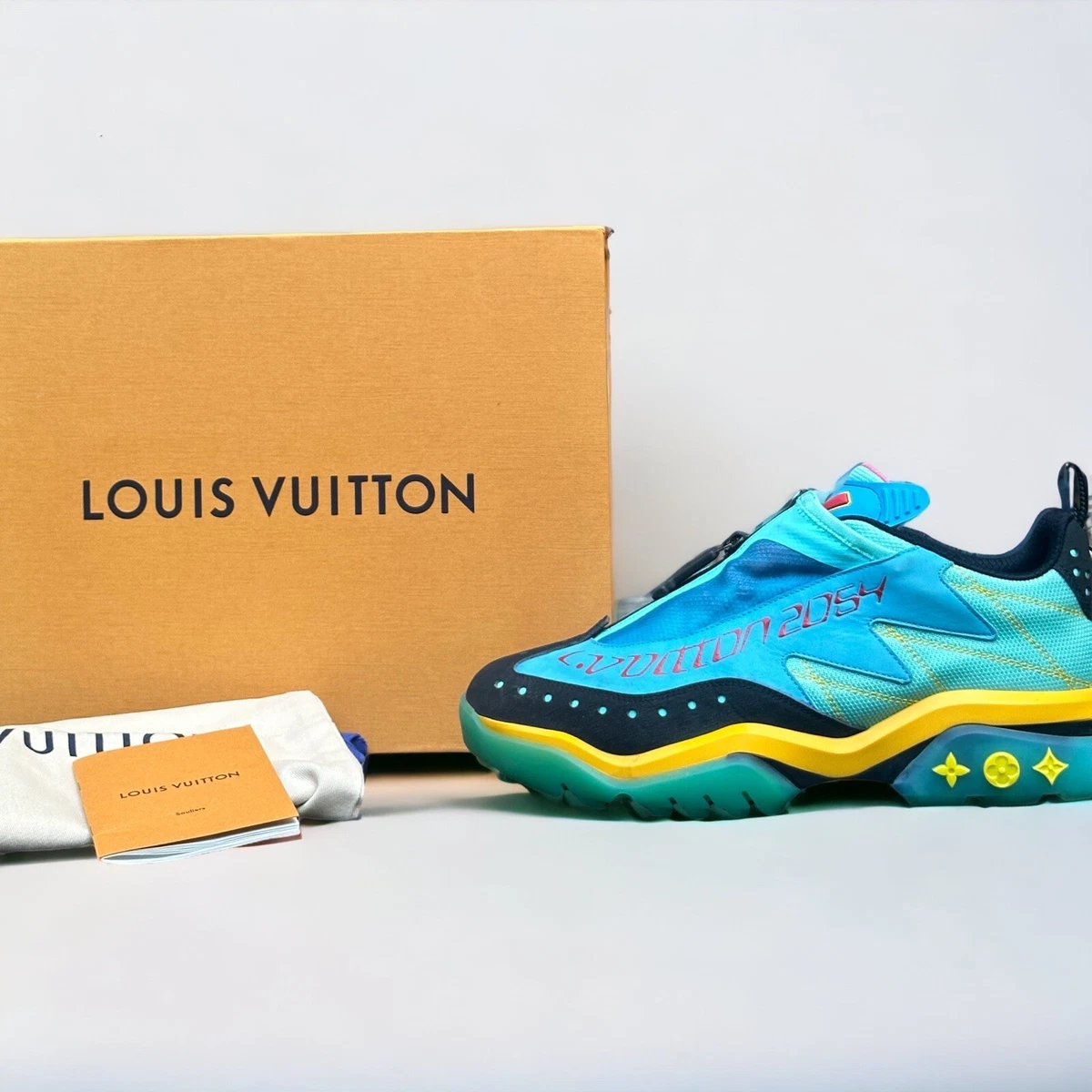 LOUIS VUITTON X Virgil Abloh 2054 Capsule MILENIUM Blue/Red Sneakers 9  w/box $678.95 - PicClick