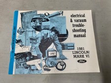 1981 Ford Lincon Mark VI Factory Shop Electrical Vacuum Manual SKU3