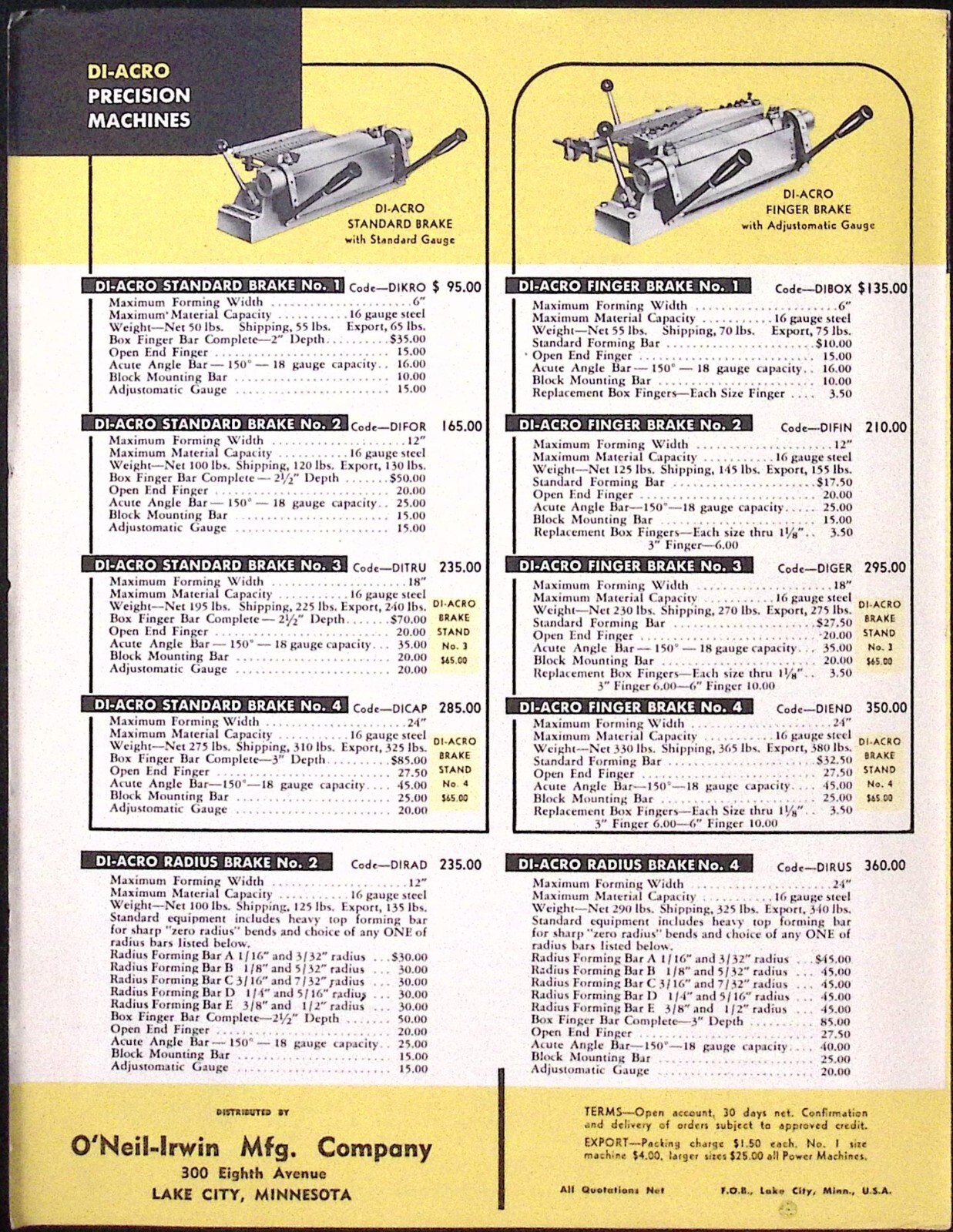 1953 Diarco Precision Machines for Die-less Duplicating Brochure
