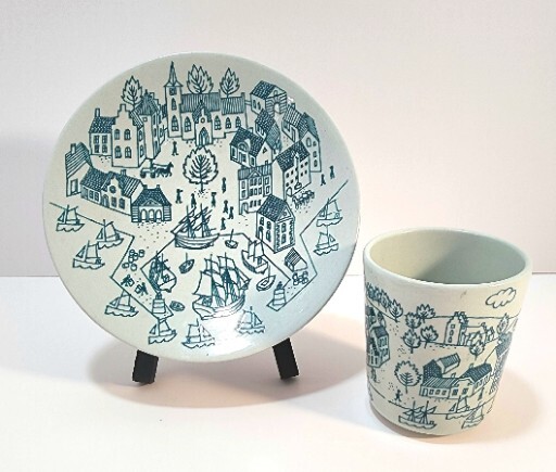 Nymolle Art Faience Hoyrup Cup & Plate Limited Edition 4006