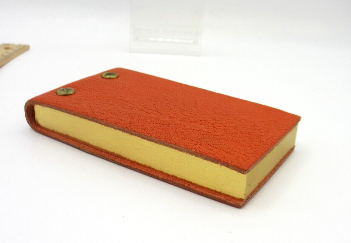 Flip Pad Note Pad Leather Cover 3x5 Refillable 142 Lined Pages Orange