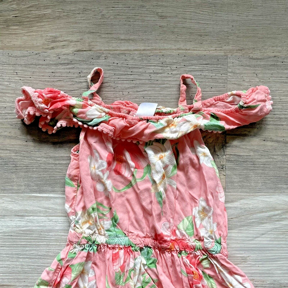 Vestido de sol Carter hawaiano floral con tiras talla 4T para niña Foto 4 de 4