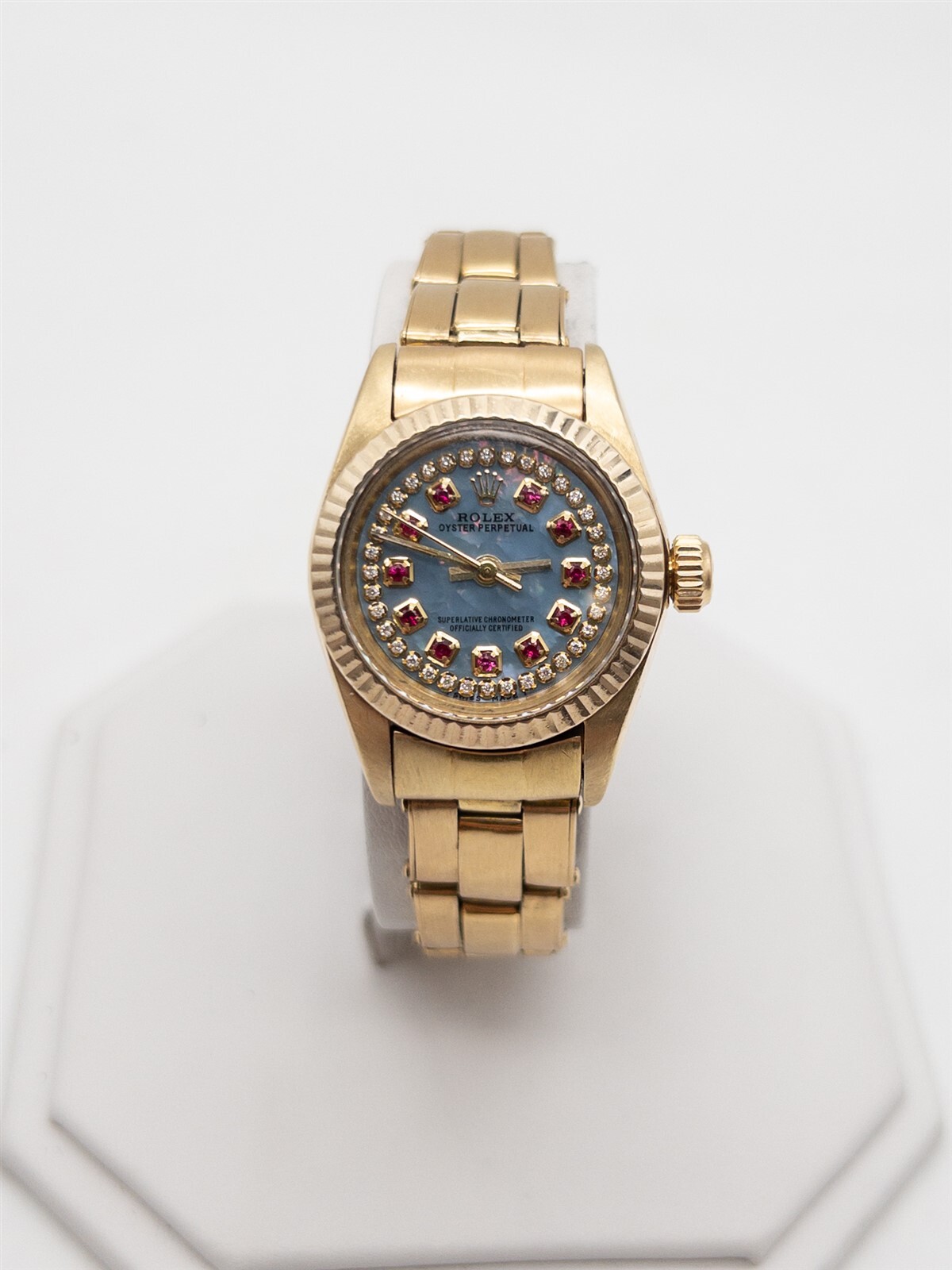 $25000 ROLEX OYSTER PERPETUAL BLUE MOP