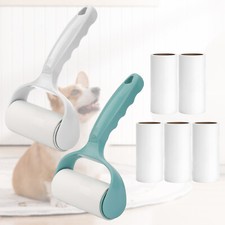 7pcs Sticky Lint Roller, Extra Sticky Lint Remover Brush with Handle for Clothes