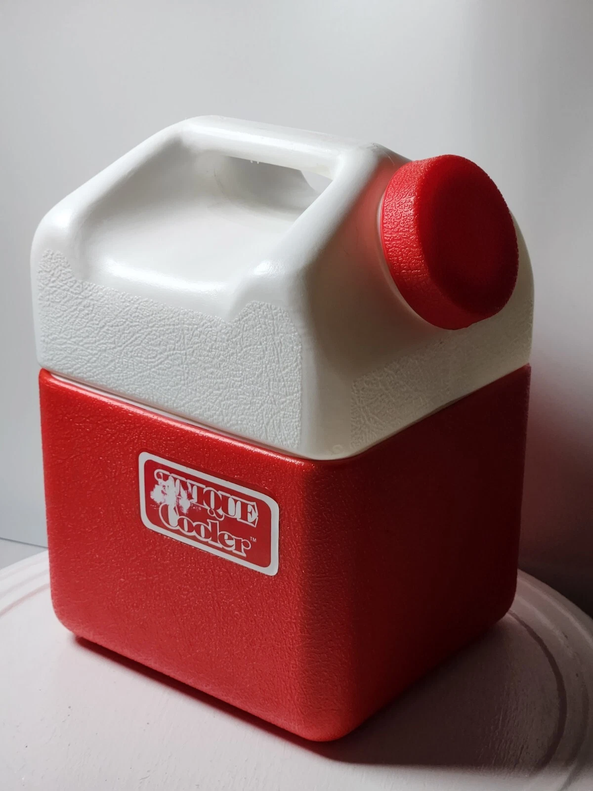 Vtg Unique Cooler/Lunchbox And Beverage Holder