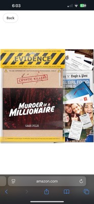 Cryptic Killers Ungelöstes Rätselspiel Mord an einem Millionär -