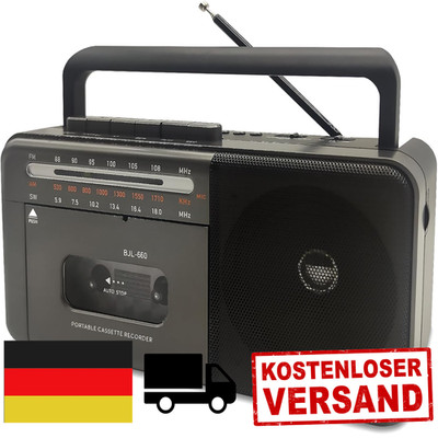 Kassettenrekorder Kassettenspieler AM FM SW Radio Lautsprecher USB TF