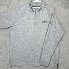 Under Armour Sweatshirt Mens XL Gray Golf Snap Button US Open Championships EUC