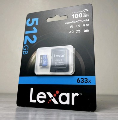 Lexar 512GB Blue Micro SD Card Up to 160MB/s, microSDXC UHS-I Memory Card 512GB