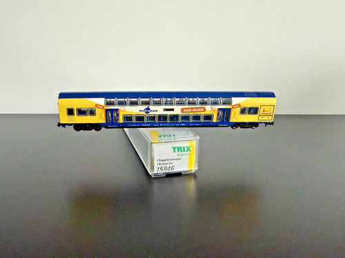 Trix Minitrix 15946 Metronom Ruhe-Wagen Doppelstockwagen Spur N wie neu | Condition: Gebraucht