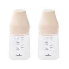 - Wide Neck Baby Bottles - Compatible with Breast Milk Pump Flanges Pack of 2