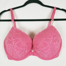 Victorias Secret Dream Angels Push-Up Bra 32DDD All Lace Padded Multiway Pink