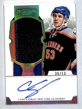 Casey Cizikas 2012-13 Panini Dominion Rookie Auto Patch /53 #134 New York