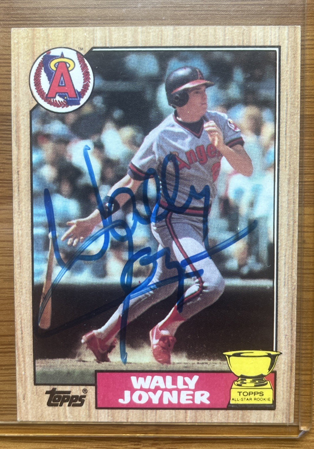 1987 Topps 80 Wally Joyner Auto Rookie
