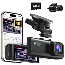 REDTIGER Dash Cam Front Rear,4K/2.5K Full HD Dash Camera for Cars, Night Vision