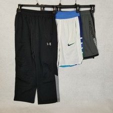 LOT OF 3 Youth Clothing UNDER ARMOUR Track Pant and Shorts NIKE Colorblock Short
