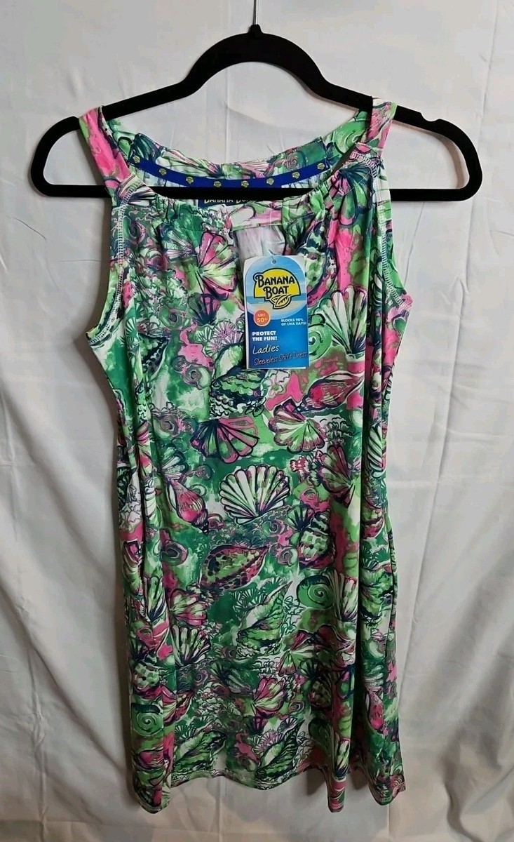 knee length dresses for ladies Banana Leaf Print Long Cotton Dress Online Medium main image 1