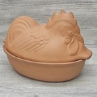 Scheurich West Germany Terracotta Clay Baker Chicken Baking Dish 2 Piece 858-33
