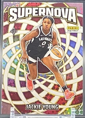 JACKIE YOUNG ~ 2025 Panini Instant WNBA Supernova # SN-24 ~ Las Vegas Aces
