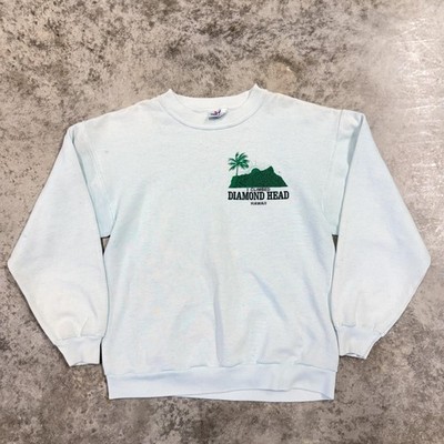 Vintage Tee Jays Sweatshirt Mens M Blue Crewneck Pullover Diamond Head Hawaii