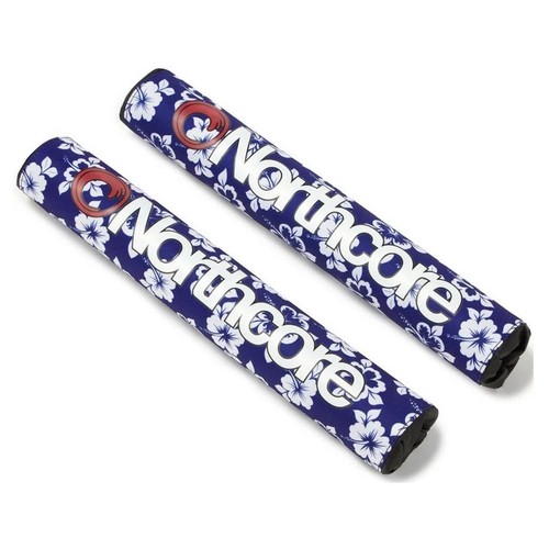 Northcore Surfboard Roof Rack Bar Pads 43cm Pair Hibiscus